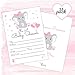 Rebanah Pink Elephant Girl Baby Shower Invitations with Envelopes for Elephant Theme Baby Shower -Fill in Invites (Large 5x7) 25 Count