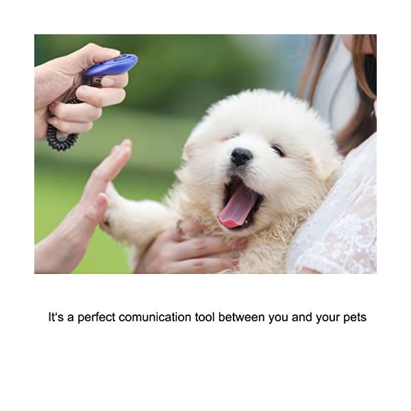 Diyife Dog Clicker, [4 PCS, Multi-Color] Dog Training Clicker with Wrist Strap for Dog Cat Horse Clickers for Dog…