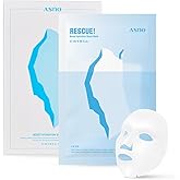 ASNO Rescue Boost Hydration Sheet Mask 5ea – Vegan Collagen Anti-Wrinkle Lifting Face Mask for Smile Lines & Elasticity, Gold Hibiscus, Nutmeg & Adenosine, Korean Skincare