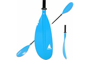 Karltion Kayak Paddle - Adjustable 2 Pieces Aluminum Alloy Shaft with Glass Fiber Blade for Surfing,Oar Fishing Easy Packable Travel