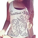 Women Tank Tops Vest, kaifongfu Summer Cool Loose Sleeveless Casual Tank T-Shirt (S, White)