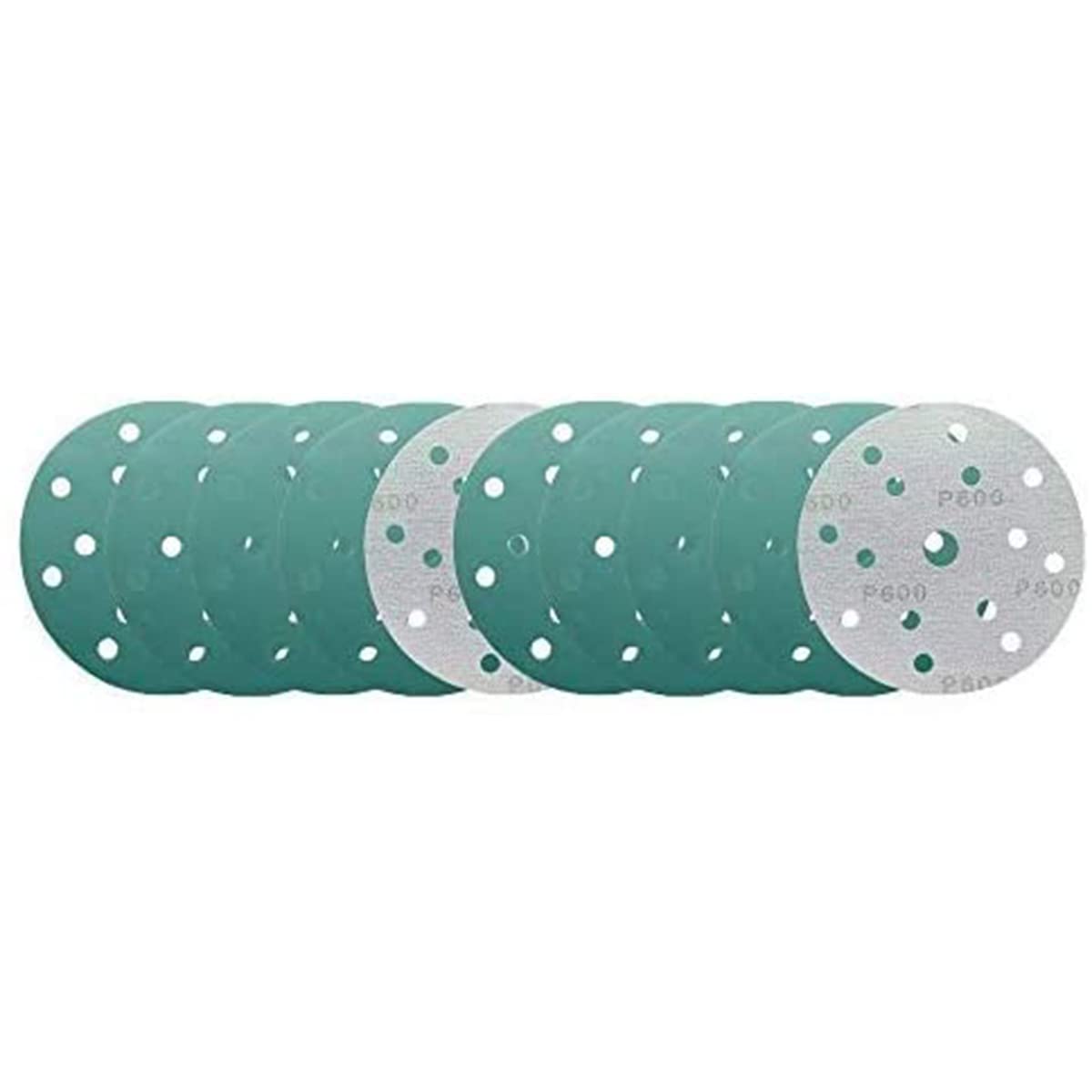 10 PCS 6" 150mm Sanding Discs Pads 15 Hole Sandpaper Hook & Loop 120 Grits