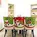 Gillberry Christmas Santa Claus Chair Back Cover Snowman Elk Ski Dinner Table Party Decor (A)