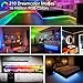 Nexillumi Dreamcolor LED Strip Lights with Remote, App Control 210 Chasing Modes 16.4Ft Pixel LED Strip 5050 RGB Light Strip with Built-in ICS Color Changing Addressable Light Strip