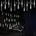 String Lights By LYlife,Waterproof LED Meteor Shower Rain Lights Falling Raindrop Fairy Lights With 30CM 8 Tubes 144 LEDs For Holiday Party Wedding Christmas Tree Decoration (30CM, White)