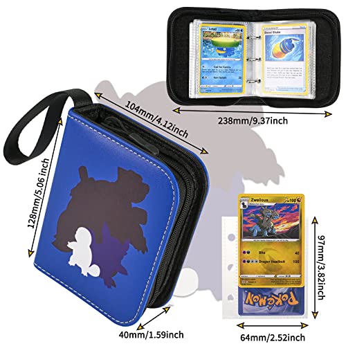 2-Pocket Trading Card Mini Binder for Pokemon TCG Cards, Hold 80 Cards with 40 Removable Sleeves, One Card Size Collectible Trading Card Albums (Blue) in Dubai - UAE | Whizz 2-Pocket Trading Card Mini Binder for Pokemon TCG Cards, Hold 80 Cards with 40 Removable Sleeves, One Card Size Collectible Trading Card Albums (Blue) in Dubai - UAE | Whizz