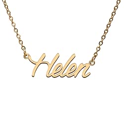 Helen Name Tag Necklaces for Her His Friends