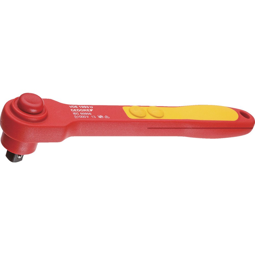 Gedore VDE1993U 270 mm VDE 1/2 Reversible Ratchet - Red
