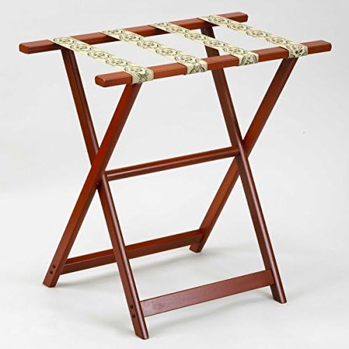 1250 Series Tall Straght Leg Luggage Rack Finish: Mahogany