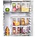 MineDecor Plastic Storage Containers Square Handle Food Storage Organizer Boxes with Lids for Refrigerator Fridge Cabinet Desk (Set of 4 Pack, Large Organizer Bins)