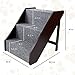 Arf Pets Wood Dog stairs, 3 levels Height Wooden Pet Steps,Wide, Foldable, for Small Pets,