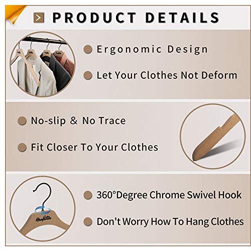 meqution Plastic Shirt Hangers,Non-Slip Durable Clothes Hangers with 360 ° Swivel Hook,Value Pack of 20,Wheat Straw