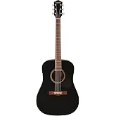 Gretsch Prelude D100 Dreadnought Acoustic Guitar, Beginner Guitar, Black