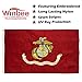 Winbee US Marine Corps Flag 3x5 Ft - Double Sided Embroidered, Double Nylon, Sewn Stripes, Heavy Duty Brass Grommets and UV Protection. Premium 3x5 USMC Flag and U.S. Marines Corps Military Flag