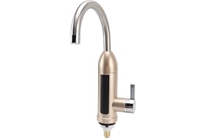 Electric Hot Water Heater Faucet 3000W Tankless Kitchen Fast Heating Tap with LED Digital Display, Rotatable Heating Tap for 