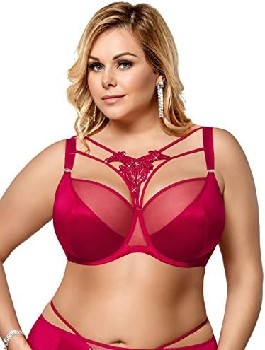 Gorsenia K412 Women's Mon Cheri Red Padded Underwired Support Full Cup Bra