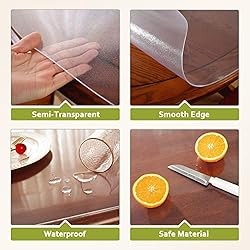 OstepDecor Frosted Round Table Cover Protector 2mm