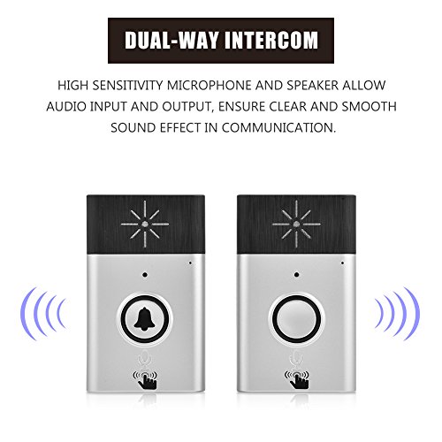 Richer-R Door Bell, Voice Intercom 2.4GHz Mini Portable Dual Way WIFI Wireless Doorbell Interphone System with Built-in High Sensitivity Microphone Speaker - Thumbnail 2