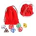 Kuuqa DND Dice Set Polyhedral Game Dice Set with Dice Bags for Dungeons and Dragons DND D&D MTG RPG Card Games D% D20 D12 D10 D8 D6 D4, 7 x 7 (49 Pieces)