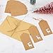 Sumind 100 Pack Brown Paper Gift Tags Hallow Christmas Deer Design Hang Labels for Christmas Gift Wrapping Wedding Birthday Favor