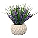 VGIA Modern Artificial Potted Plant for Home Decor Lavender Flowers and Grass Arrangements Tabletop Decoration
