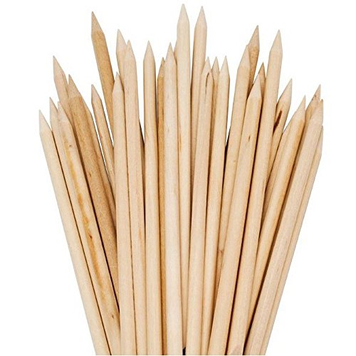 Orange Wood Sticks, Nail Art, Cuticle Pusher Remover, Manicure Pedicure Tool (50 Pieces)