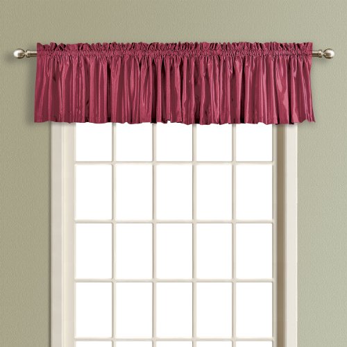 United Curtain Anna Straight Valance, 54 by 16-Inch, Burgundy - Thumbnail 2
