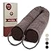Under Door Draft Stopper and Blocker, Draft Guard for Doors and Windows, Decorative Fabric Cylinder Blocker Provides Weighted Door Insulation by DECOREALM (Brown, 36 Inches)