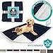 PetAmi Waterproof Dog Blanket for Medium Large Dog Puppy Cat Throw for Couch Cover Leakproof Protection, Sherpa Fleece, Reversible Soft Washable 60x40 Navy Blue
