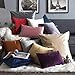 Home Brilliant Decor Velvet Pillow Cover Decorative Gray Pillowcase Cushion Cover for Patio Couch Bench Furniture, 18x18 inches(45x45cm), Silver Grey