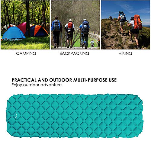 femor Sleeping Pad, Inflatable Camping Pad with Comfortable Air-Support Cells Design for Hiking, Backpacking, Camping, Traveling