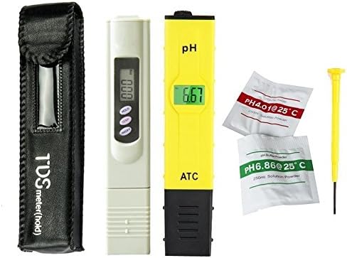 Pocket Size Digital PH Meter TDS Meter Water Quality Tester, Combo of +/- 0.1ph High Accuracy PH Tester and +/- 0.8% Readout Accuracy TDS Tester