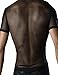 DDSOL Mens See Through Set Fishnet Mesh Clubwear Sleevless T-Shirt Undershirts
