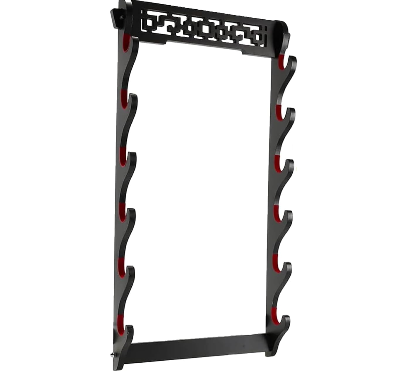 DELUFU Sword Holder Wall Mount Hook Holder Adjustable Display Hanger for Kata.n Wakiz.ash Tan.to Gen.ji Sword Weapon Rack (6-Tier)