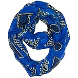NHL St. Louis Blues Sheer Infinity Scarf, One Size, Blue