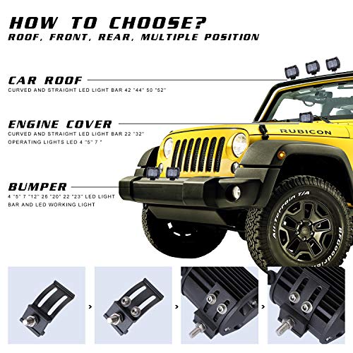 Zmoon LED Pods Light Bar 4 Inch 216W 21600lm Driving Fog Off Road Lights Waterproof Spot Flood Combo Beam LED Cubes Lights for Pickup Truck Jeep ATV UTV SUV Boat,2 Pack