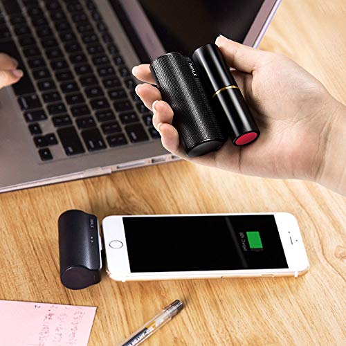 iWALK Portable Battery Charger with Built in Cable, 3300mAh Ultra Compact Mini Power Bank Compatible with iPhone Xs XR X 8 Plus 7 6 Pus,Black (No Lighting Cables) - Thumbnail 6
