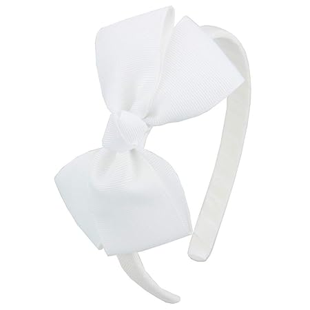 white bow headband