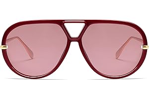 VANLINKER Oversized Trendy Polarized Aviator Sunglasses for Women Men Retro Round Sunglasses Vintage Shield Shades VL9798