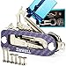 Carbon Fiber Compact Key Holder Keychain, Key Organizer Keychain, Compact Keychain with Stainless Steel Posts, B0NUS Multi-Use Tool, Smart Key Chain for Men or Women for Belt or Pocket (Up to 16 Keys)