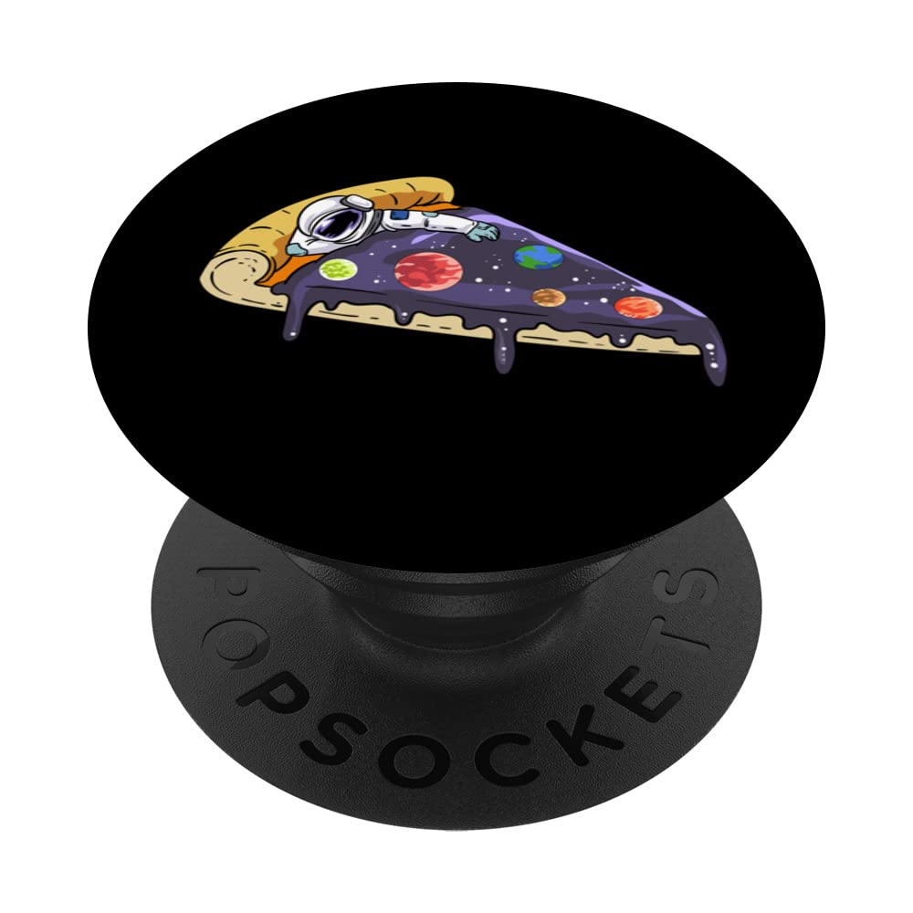 Funny Sleeping Astronaut in Pizza for Men and Women PopSockets Swappable PopGrip