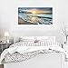 Waves Canvas Wall Art Beach Sunset Ocean Nature Pictures Long Canvas Artwork Prints Contemporary Wall Art Decor for Home Living Room Bedroom Decoration Office Wall Decor Framed Ready to Hang 20