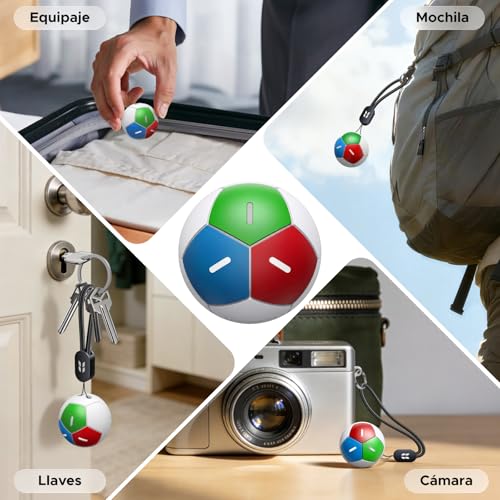 UGREEN FineTrack 2 Bluetooth Localizador Inteligente 1 Pack, Diseño de Balón de Fútbol, Batería de 7 Años No Recargable, 110dB, IP68, Compatible con Find My (iOS), Diseño de Temática Norteamericana
