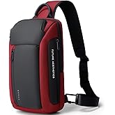 BANGE Men
s Crossbody Backpack - Waterproof Shoulder Bag for Travel, Hiking 
Daily Commute