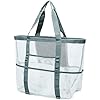 Cambond Beach Bag, Mesh Beach Bag Oversized Beach Tote Bag with 9 Pockets Beach Toy Bag 51MeukIN5IL