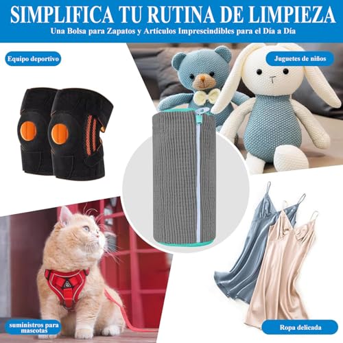 2 Bolsa de Lavandería para Zapatos, Bolsa de Zapatos Mejorada con Cierre Oculta para Lavadora Limpieza de 360°, Bolsa de Lavado Duradera Para Zapatos de Tenis, Pantuflas, Amarillo, Bolsa de Zapatos