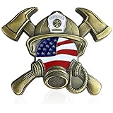 United States Firefighter Prayer Challenge Coin Fire Respirator Shaped