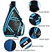 SEEU Large Sling Bag Backpack with Shoe Pocket, 32L Multi-Pocket Gym Bag (Blue)