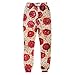 Unideazone juniors Sport Pants Funny 3D Digital Printed Pizza Jogger Sweatpants Large Orange 4 Large