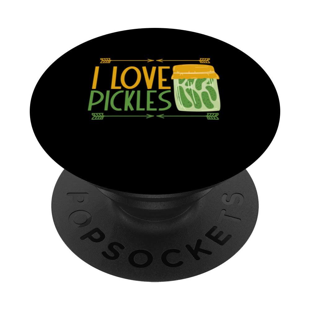 I Love Pickles Cucumber Pickle Dill PopSockets Swappable PopGrip